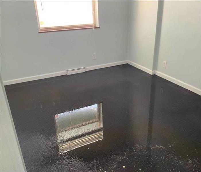 Standing water in a room